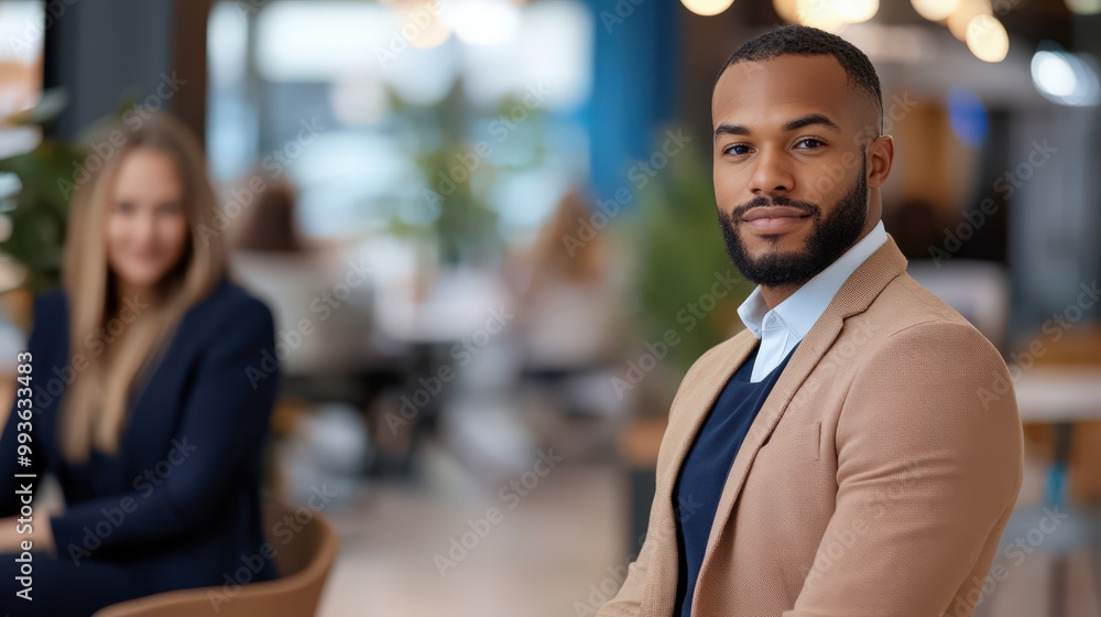 Obraz premium Confident Businessman in a Stylish Suit