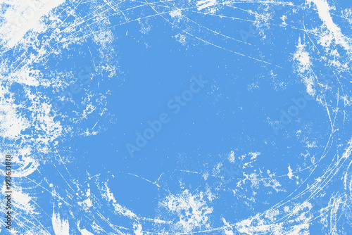 Blue winter ice skating grunge texture. Abstract cold-season background with a torn, icy surface. Abstract background. Old grungy texture