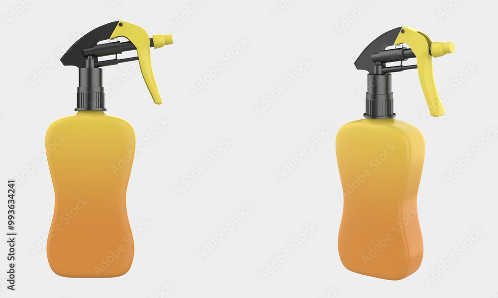 Industrial Spray Pump Bottle Mockup Isolated On White Background.3d illustration Industrial Spray Pump Bottle Mockup Isolated On White Background.3d illustration