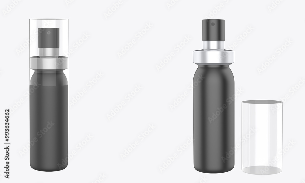 Spray Bottle Mockup Isolated On White Background. 3d illustration Spray Bottle Mockup Isolated On White Background. 3d illustration