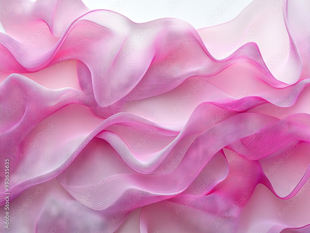 Obraz premium abstract flowing pink lines on white background