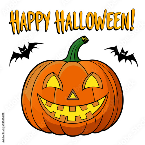 Happy Halloween Pumpkin Card 