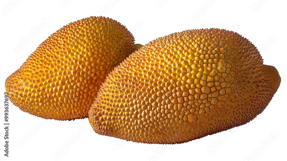 A jackfruit on a plain PNG background, showing its textured outer skin in detail A jackfruit on a plain PNG background, showing its textured outer skin in detail