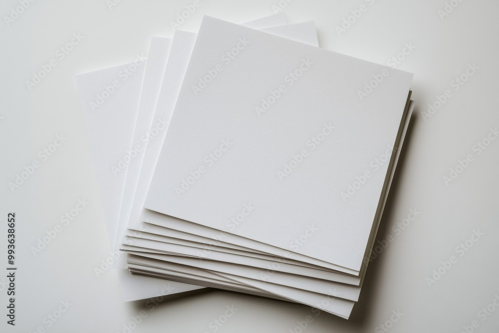 Blank A4 Stacked Paper Mockup isolated created with Generative AI Blank A4 Stacked Paper Mockup isolated created with Generative AI