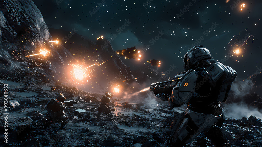 Generative AI, Futuristic War Machines Battling in the Wasteland Generative AI, Futuristic War Machines Battling in the Wasteland