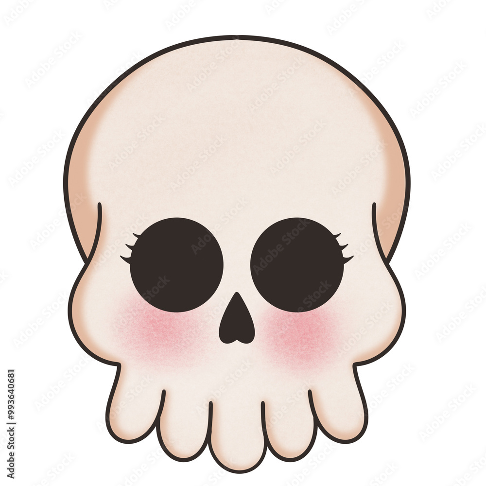 Cute skull illustration on white background. Cute skull illustration on white background.