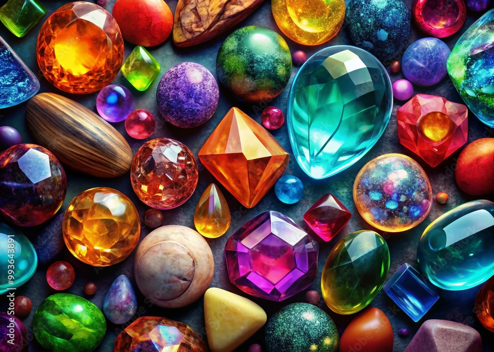 Vibrant Collection of Hand-Drawn Gemstones in Various Shapes and Colors for Artistic Use Vibrant Collection of Hand-Drawn Gemstones in Various Shapes and Colors for Artistic Use