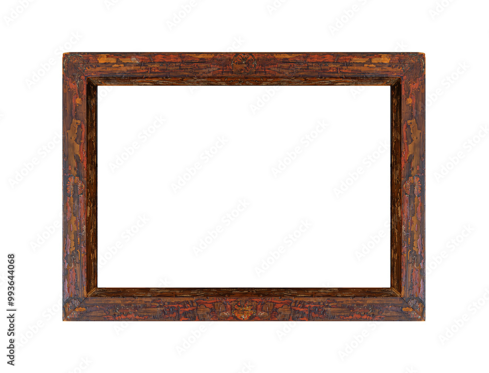 Antique picture frame isolated on white background. Antique picture frame isolated on white background.