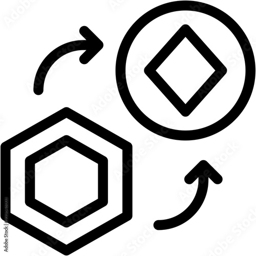 Vector Icon Exchange, Digital Currency, Trading, Digital Asset, Token, Non Fungible Token