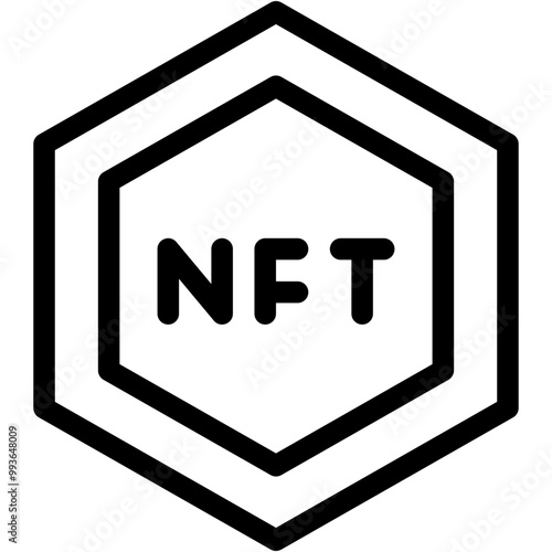 Vector Icon NFT, Non Fungible Token, Currency, Digital Asset, Online, Digital Asset