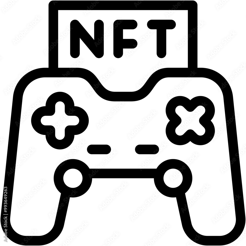 Vector Icon Gaming, NFT, Crypto, Block chain, Token Vector Icon Gaming, NFT, Crypto, Block chain, Token