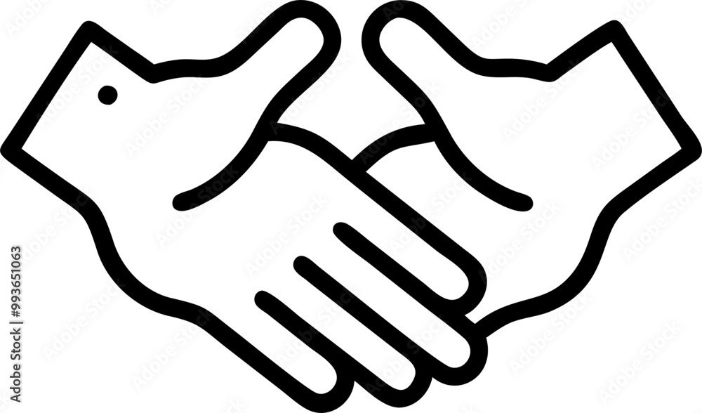 Obraz premium solidarity, icon outline