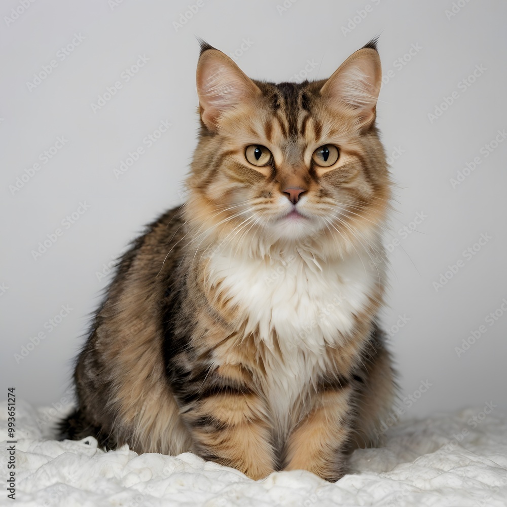 cat on white background cat on white background