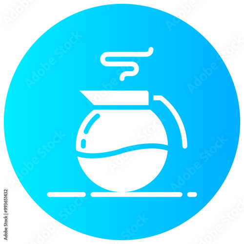 coffee round glyph vector icon