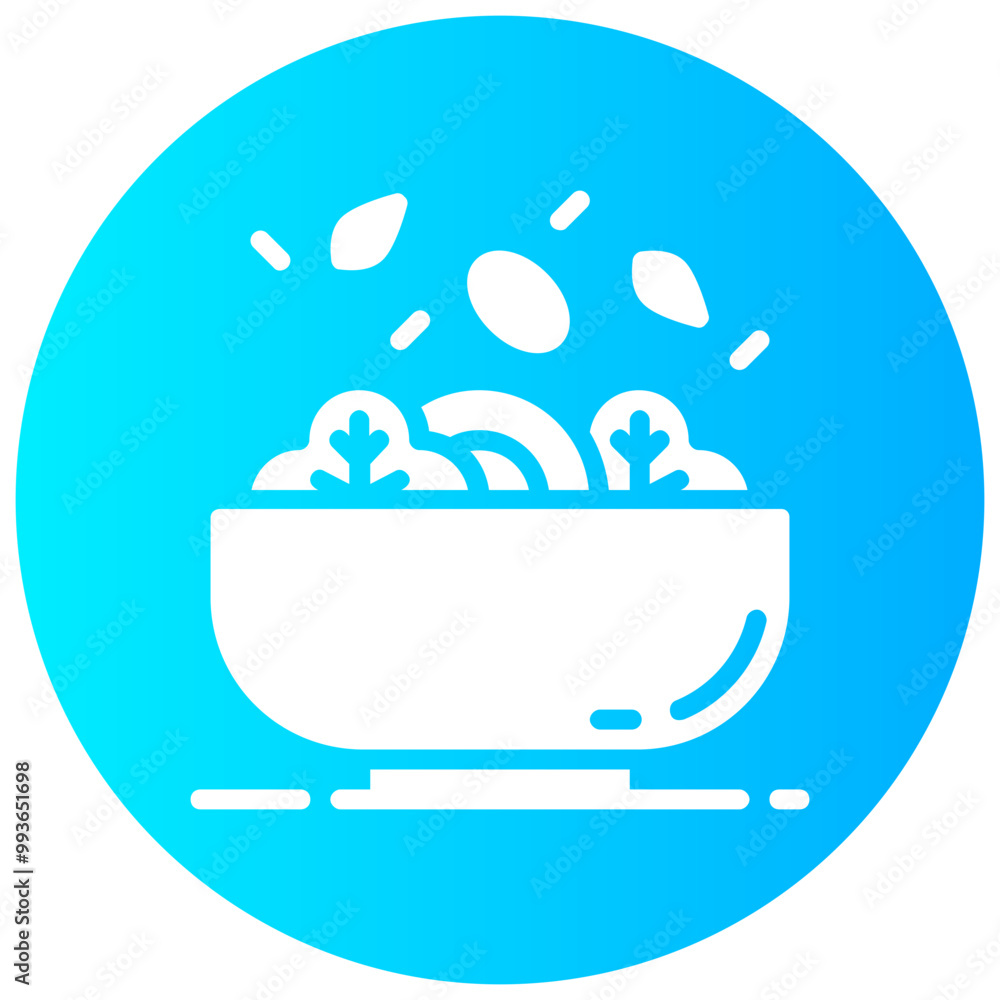 Fototapeta premium salad round glyph vector icon
