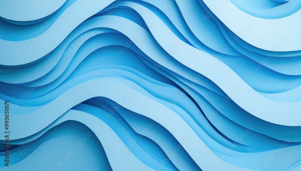 An abstract background with blue paper-cut wave shapes. An abstract background with blue paper-cut wave shapes.