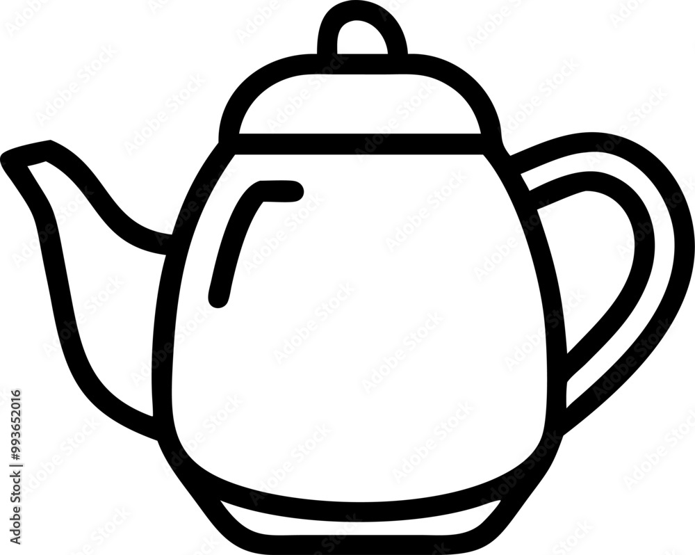 Obraz premium tea pot, icon outline