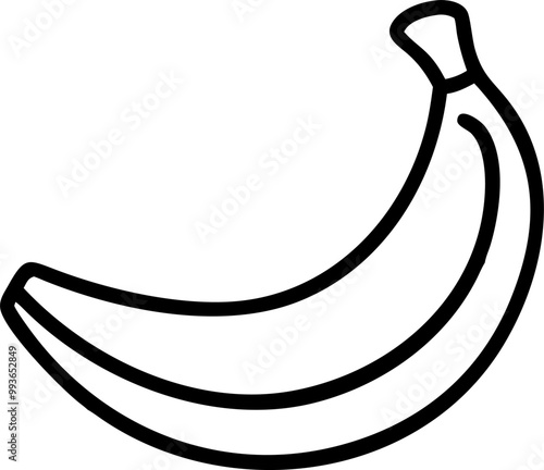 peeled banana, icon outline