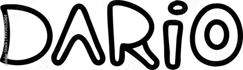 i want my name in letters dario, icon outline