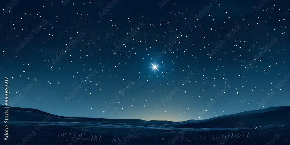 Bright Star in Night Sky Bright Star in Night Sky