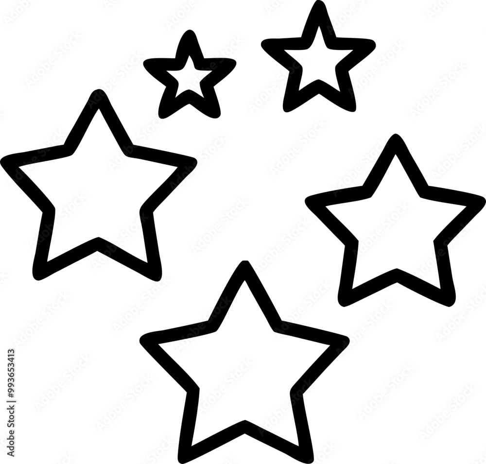 Obraz premium stars, icon outline