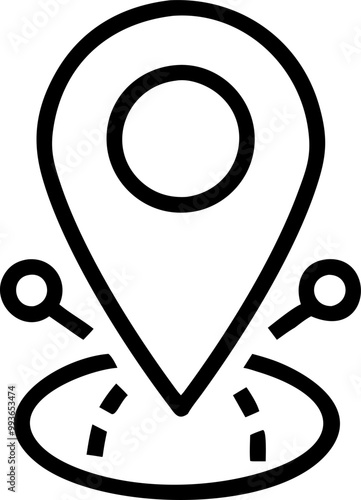 geolocation icon, icon outline