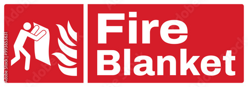 ISO fire prevention safety sign text variation_fire blanket size 1/2 a4,a3,a2,a1