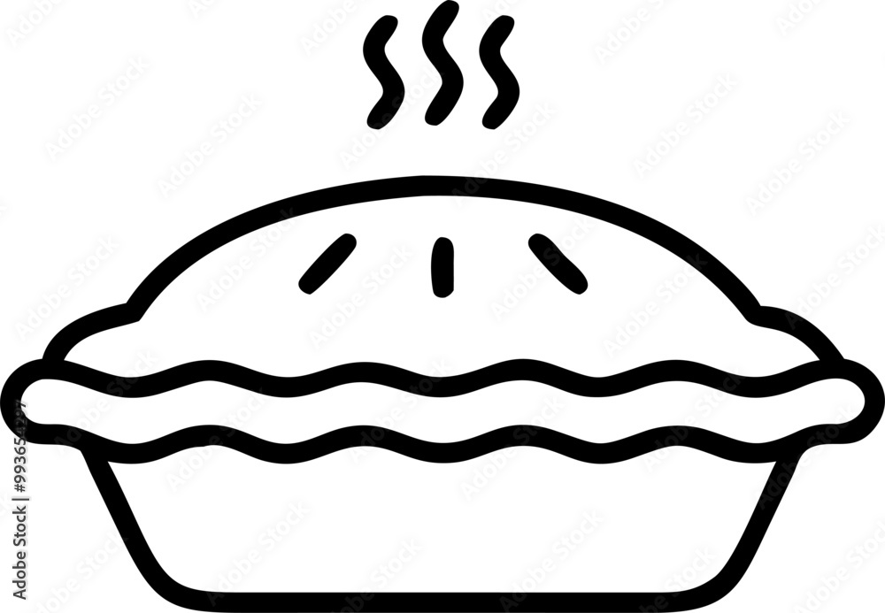 apple pie, icon outline apple pie, icon outline