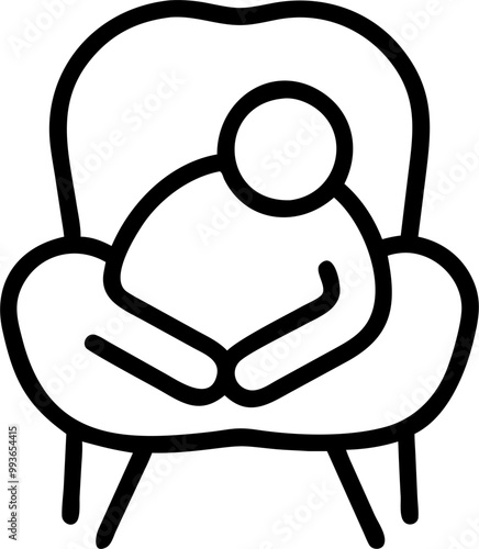 craft a soft couch that embraces like a hug, icon outline