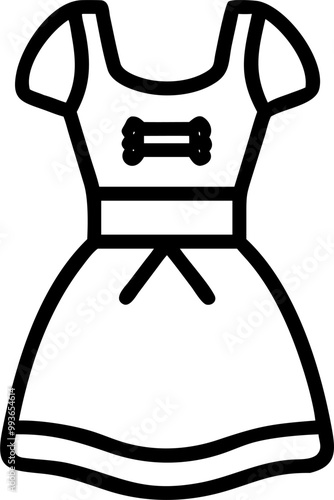 dirndl, icon outline