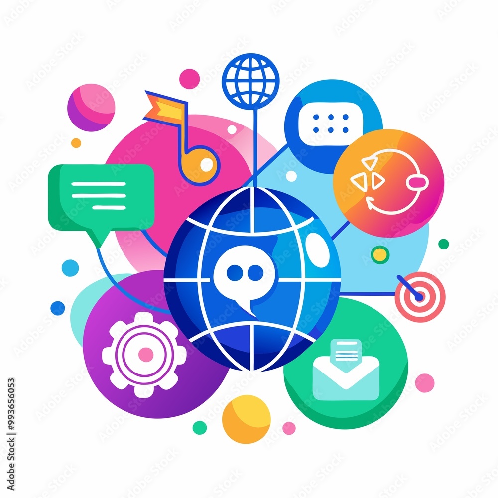 Fototapeta premium social network background