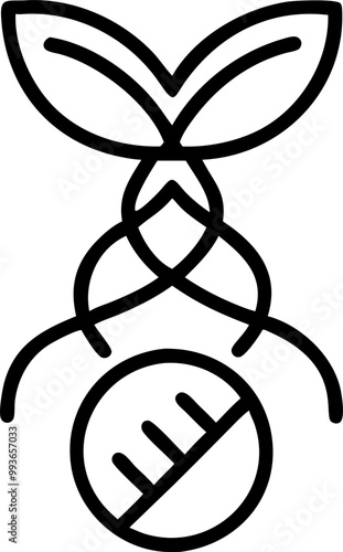 non genetically modified organism, icon outline