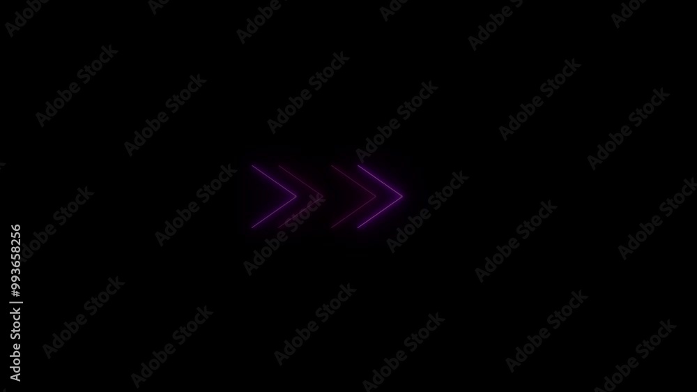 Glowing neon arrow loading rising animation Glowing neon arrow loading rising animation