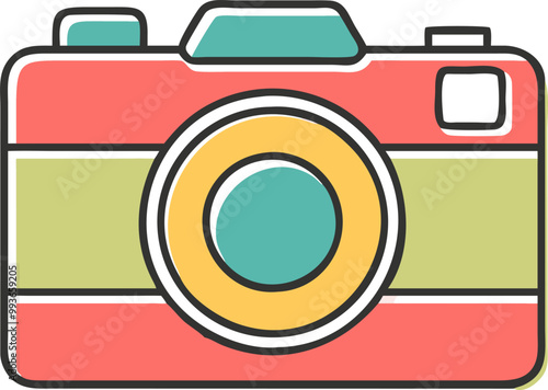camera black and white, icon offset fill