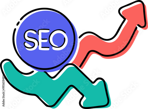 seo, icon doodle offset fill