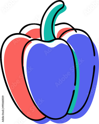 paprika, icon doodle offset fill