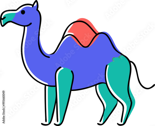 camel, icon doodle offset fill