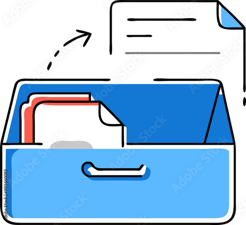 work with archive, icon doodle offset fill