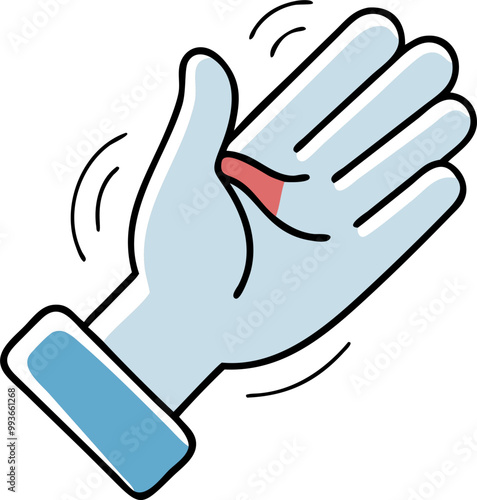 hand, icon doodle offset fill