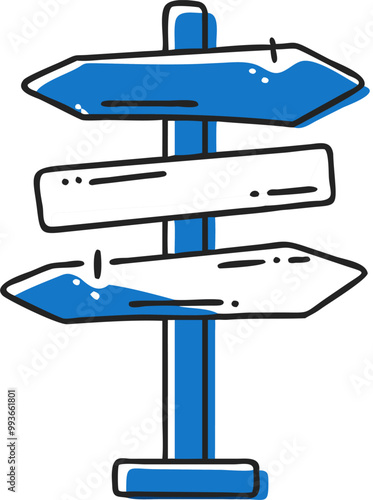 an old wooden signpost with multiple arrows pointing in different directions, with blurred