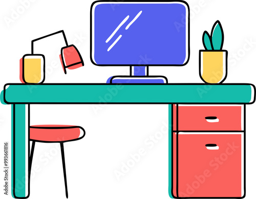 desktop area, icon doodle offset fill