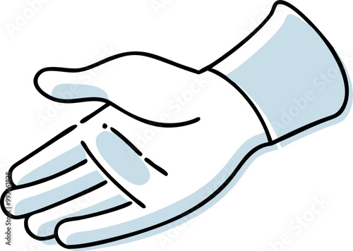 hand, icon doodle offset fill