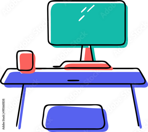 desktop, icon doodle offset fill