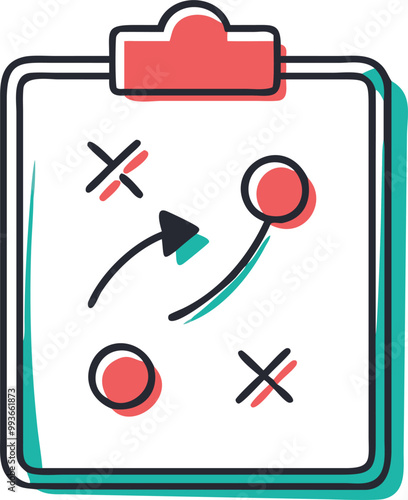 strategy, icon doodle offset fill