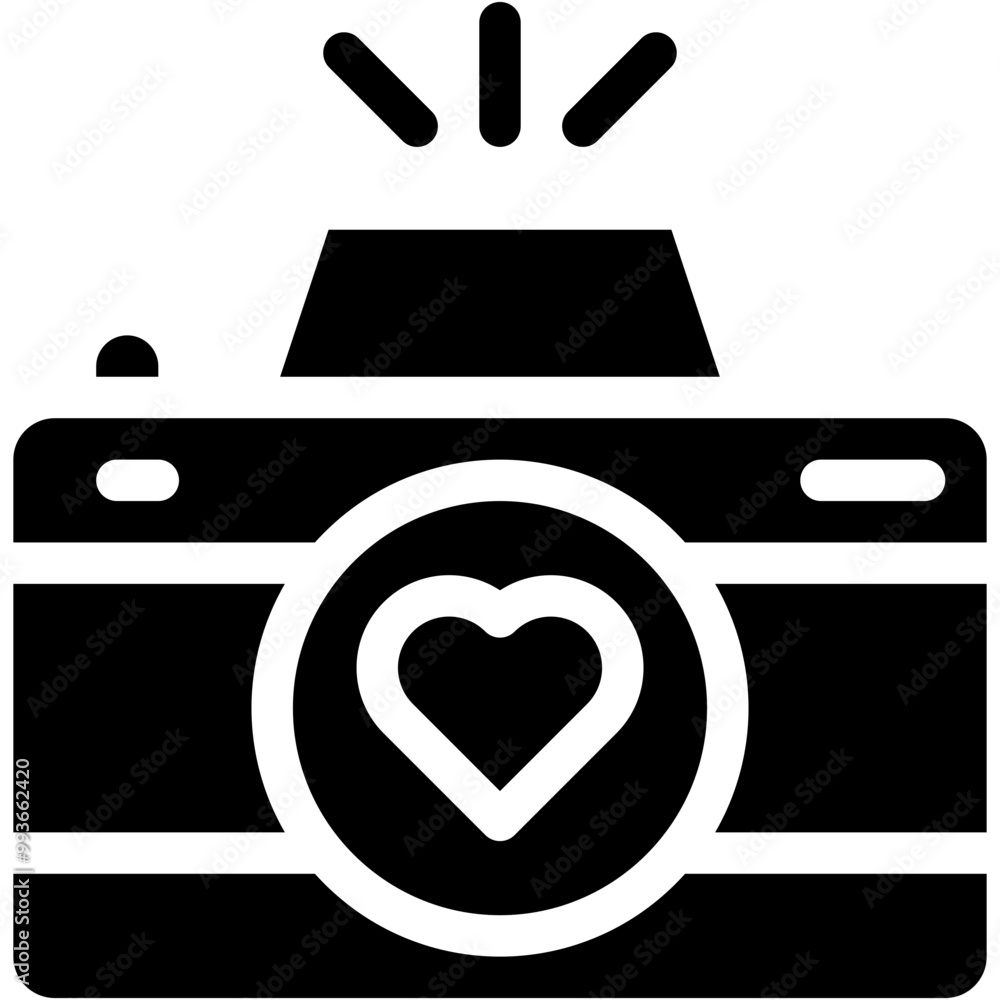 Vector Icon Camera, Love And Romance, Valentines Day, Photo Camera, Image Vector Icon Camera, Love And Romance, Valentines Day, Photo Camera, Image
