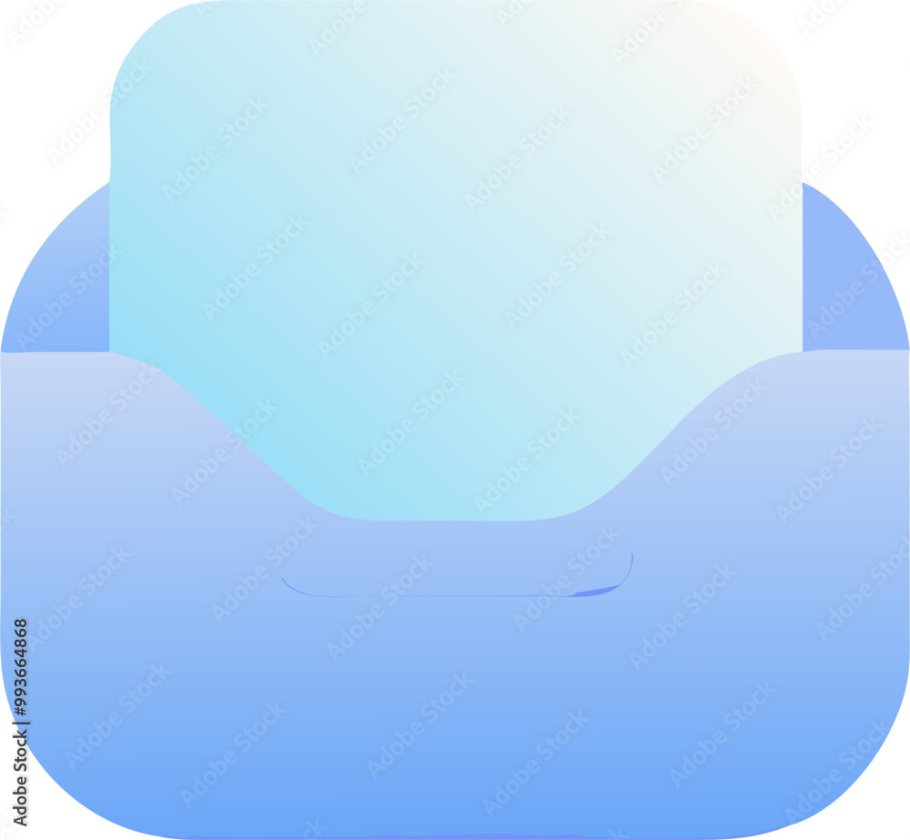 Naklejka premium inbox, icon colored shapes gradient