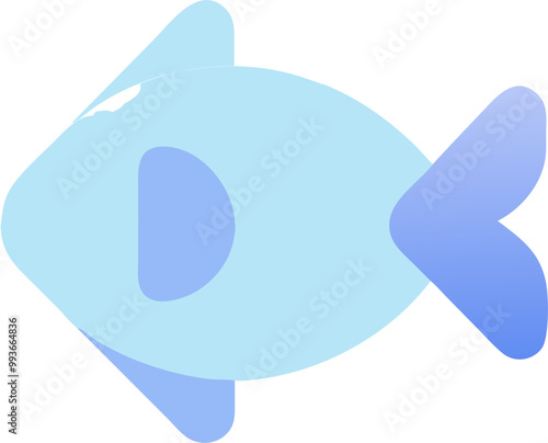logo for a mens winter fishing club, icon colored shapes gradient
