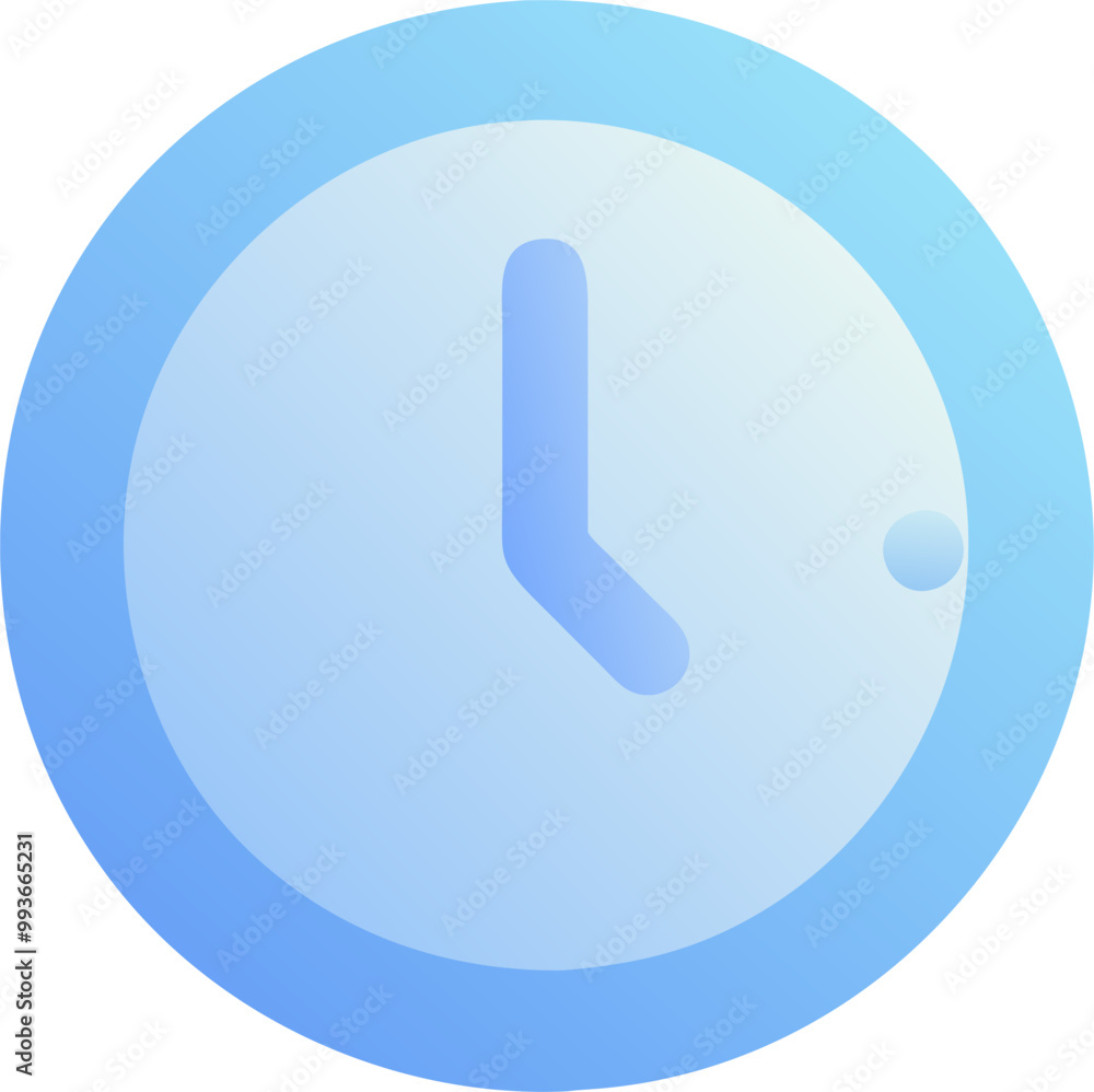 wall clock, icon colored shapes gradient wall clock, icon colored shapes gradient