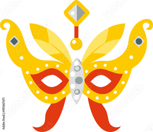 a large exotically gorgeous butterfly venetian-themed mask made of stunning feathers and colored