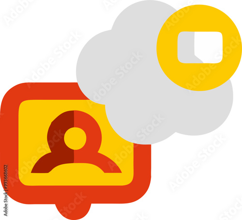 skype icon, icon colored shapes